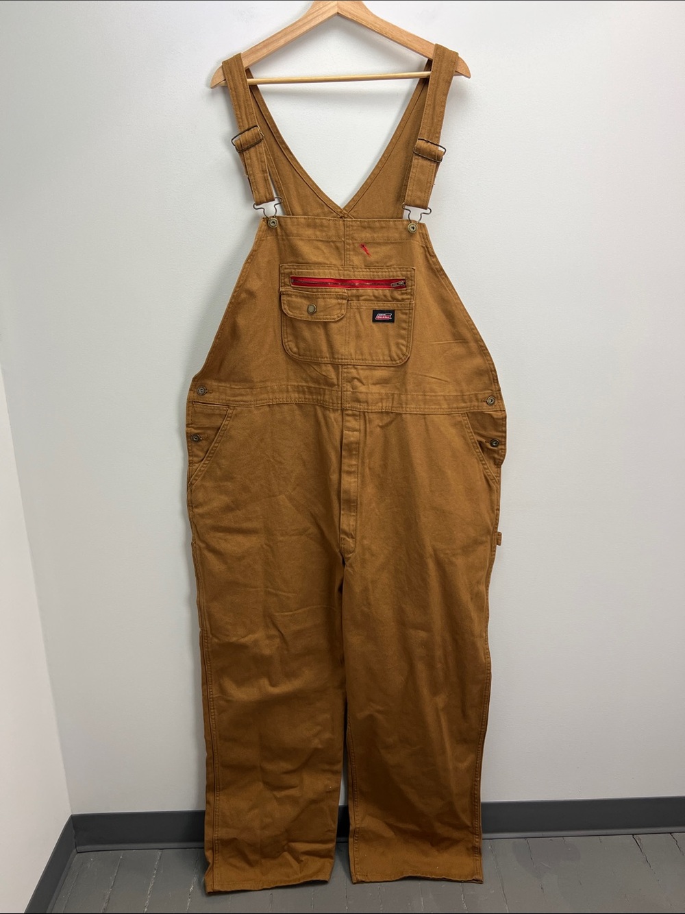 Dickies Durable Bib Overall Relaxed Fit Brown Duck Mens 2XL Workwear Coveralls